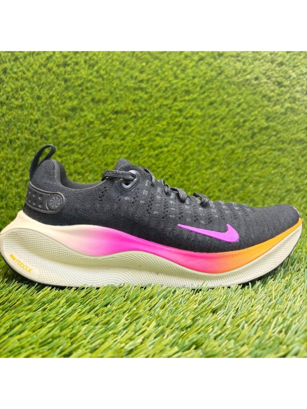 Nike ReactX Infinity Run 4 Womens Size 7 Black Athletic Running Shoes Sneakers